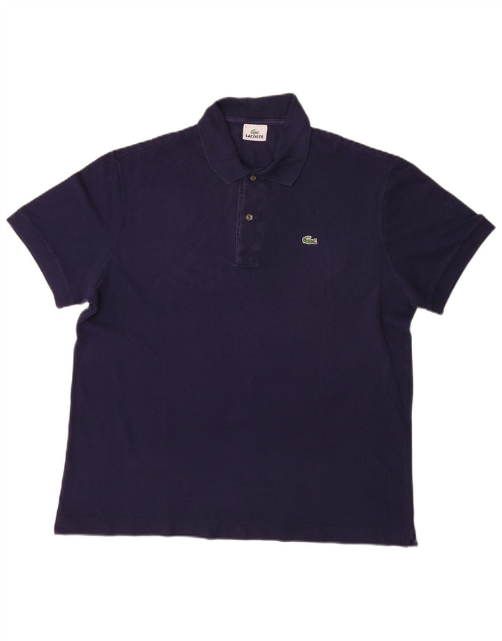 Polo da uomo Lacoste taglia 6 XL in cotone blu navy