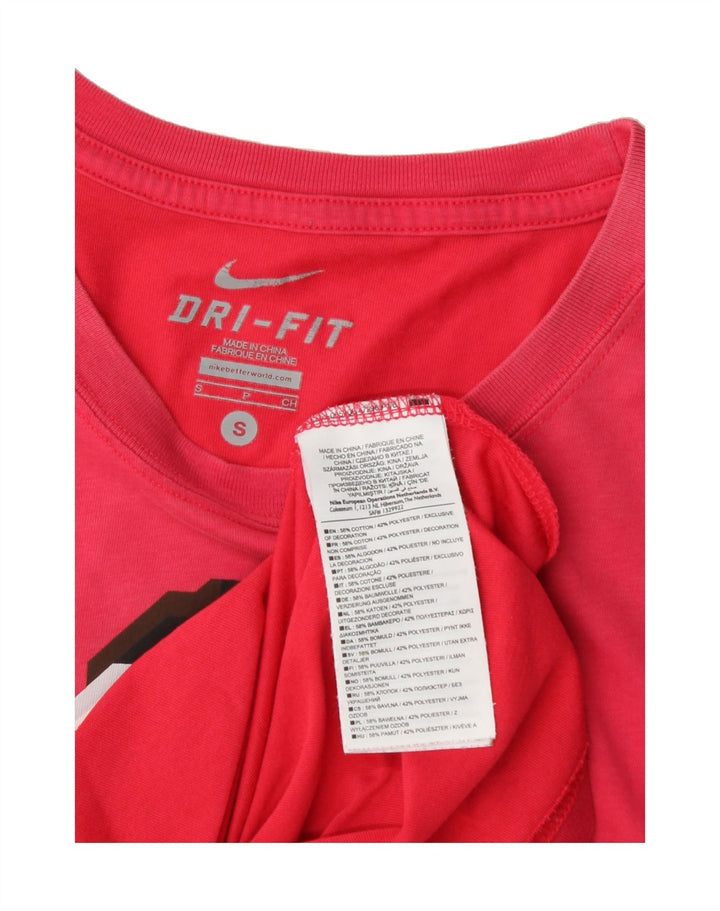 NIKE Mens Graphic T-Shirt Top Small Red Cotton Vintage Nike and Second-Hand Nike from Messina Hembry 