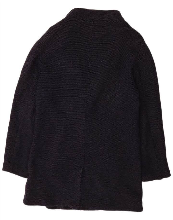 Cappotto Zara da uomo in maglia UK 40 grande in cotone blu navy