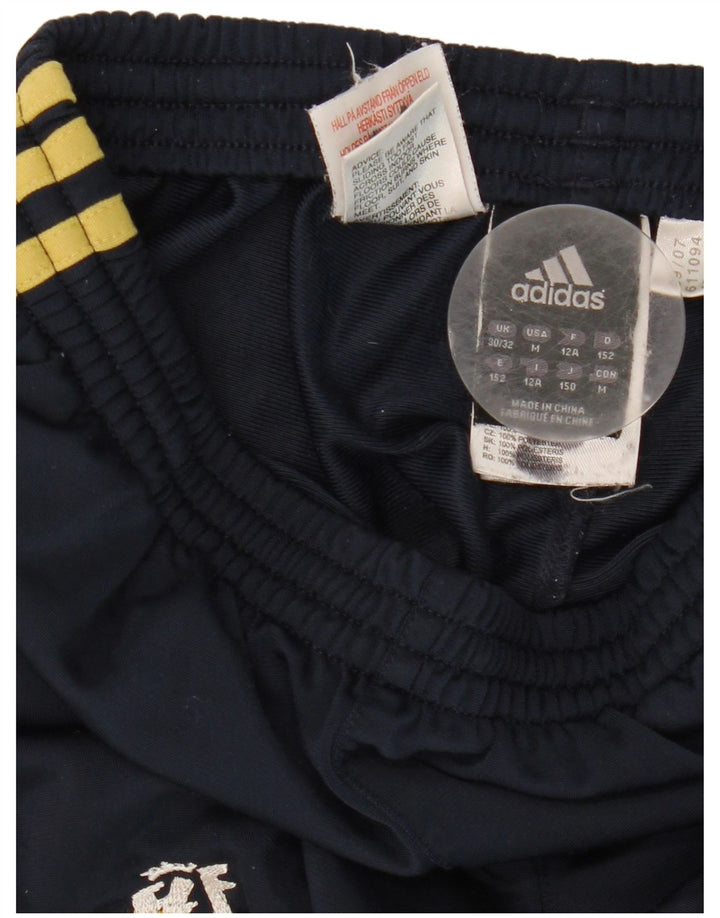 Pantaloni della tuta da ragazzo Adidas 11-12 anni in poliestere blu navy
