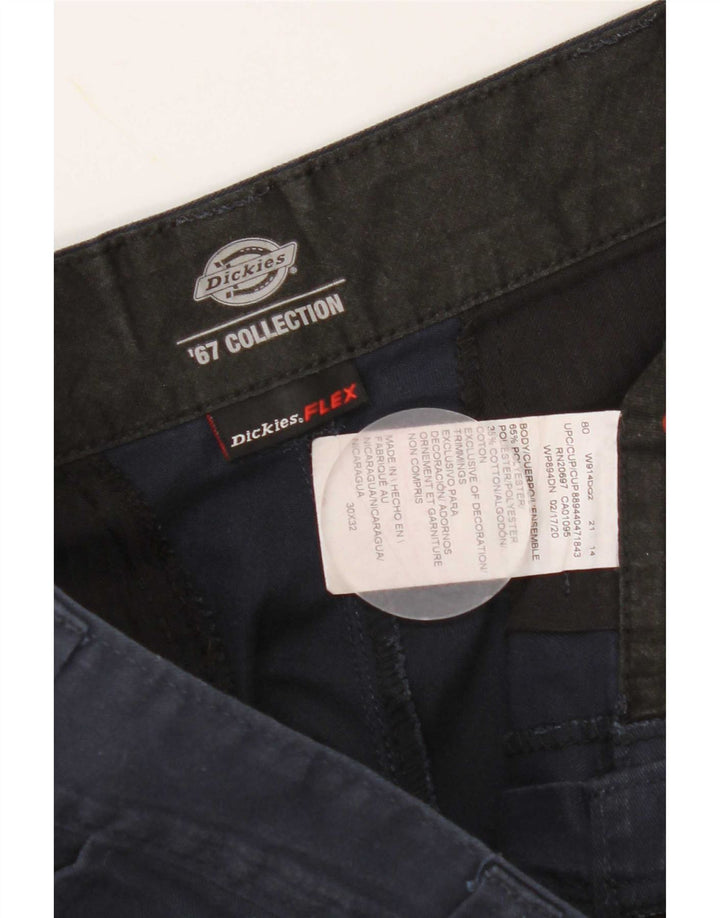 Pantaloni chino dritti da uomo Dickies W30 L32 poliestere blu navy