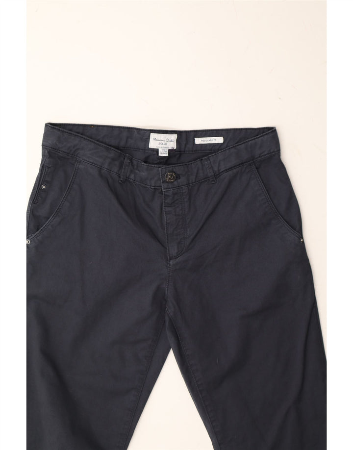 MASSIMO DUTTI Boys Chino Trousers 13-14 Years W32 L32 Navy Blue Vintage Massimo Dutti and Second-Hand Massimo Dutti from Messina Hembry 