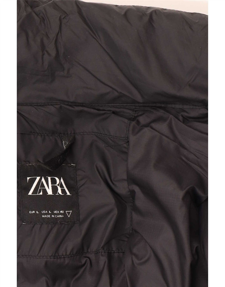 Giacca imbottita da uomo Zara UK 40 Large nera in poliammide