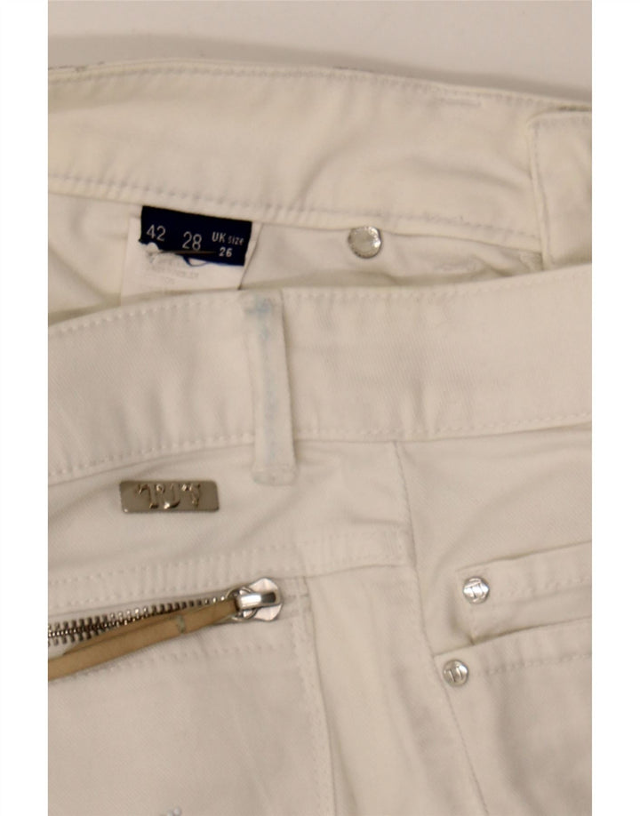 TRUSSARDI Womens Slim Jeans W26 L30 Off White Cotton Vintage Trussardi and Second-Hand Trussardi from Messina Hembry 