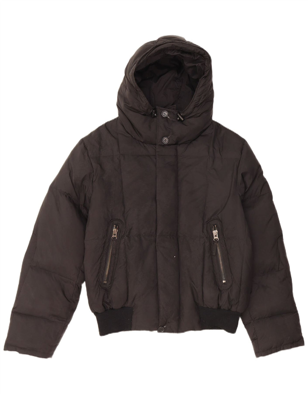 Giacca imbottita con cappuccio da donna Iceport UK 40 Large nera in poliammide
