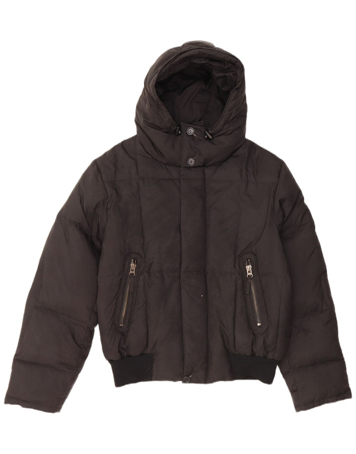 Giacca imbottita con cappuccio da donna Iceport UK 40 Large nera in poliammide