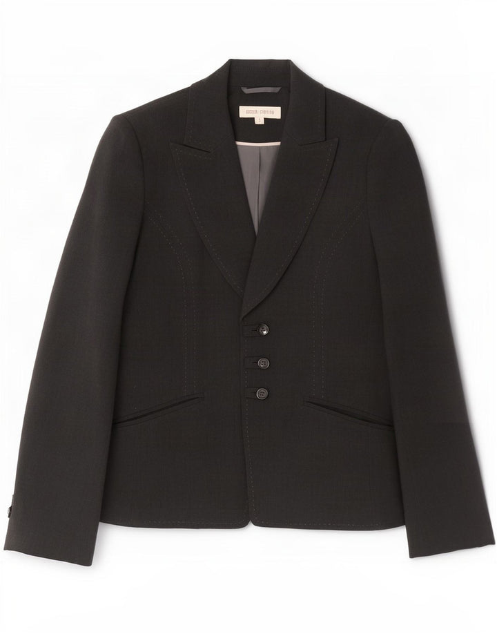 Giacca blazer a 3 bottoni Petite da donna Marks & Spencer UK 8 piccola grigia