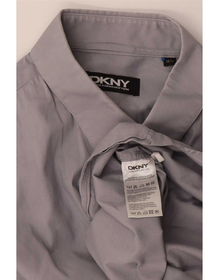 Camicia da uomo Dkny taglia 16 1/2 grande cotone grigio