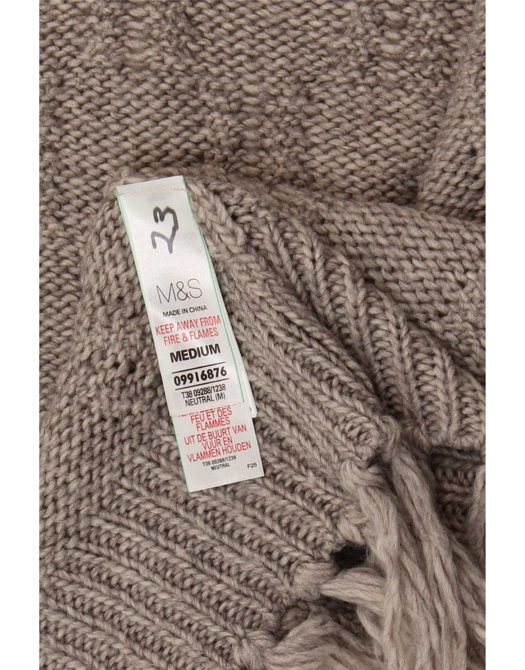 Maglione cardigan aperto a maniche corte da donna Marks & Spencer UK 14 Grigio medio