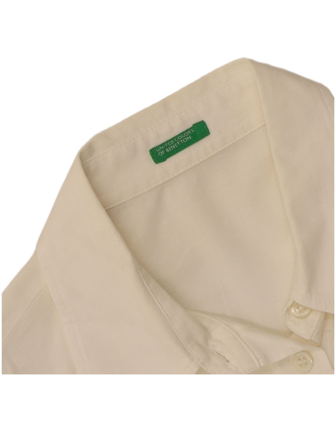 Camicia Benetton Donna UK 12 Medio Bianco