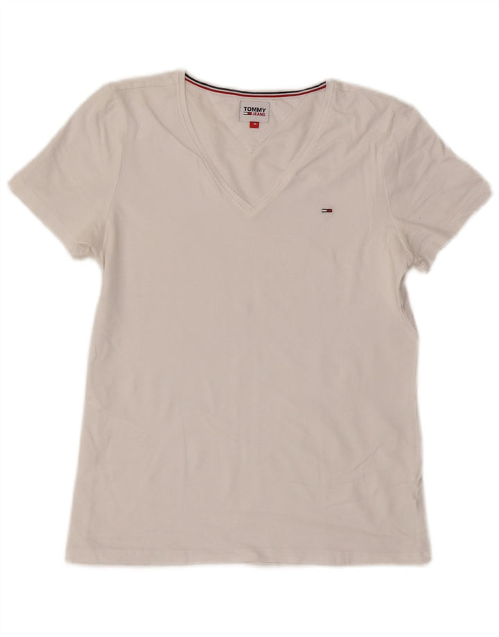 T-shirt da donna Tommy Hilfiger Top UK 12 medio bianco