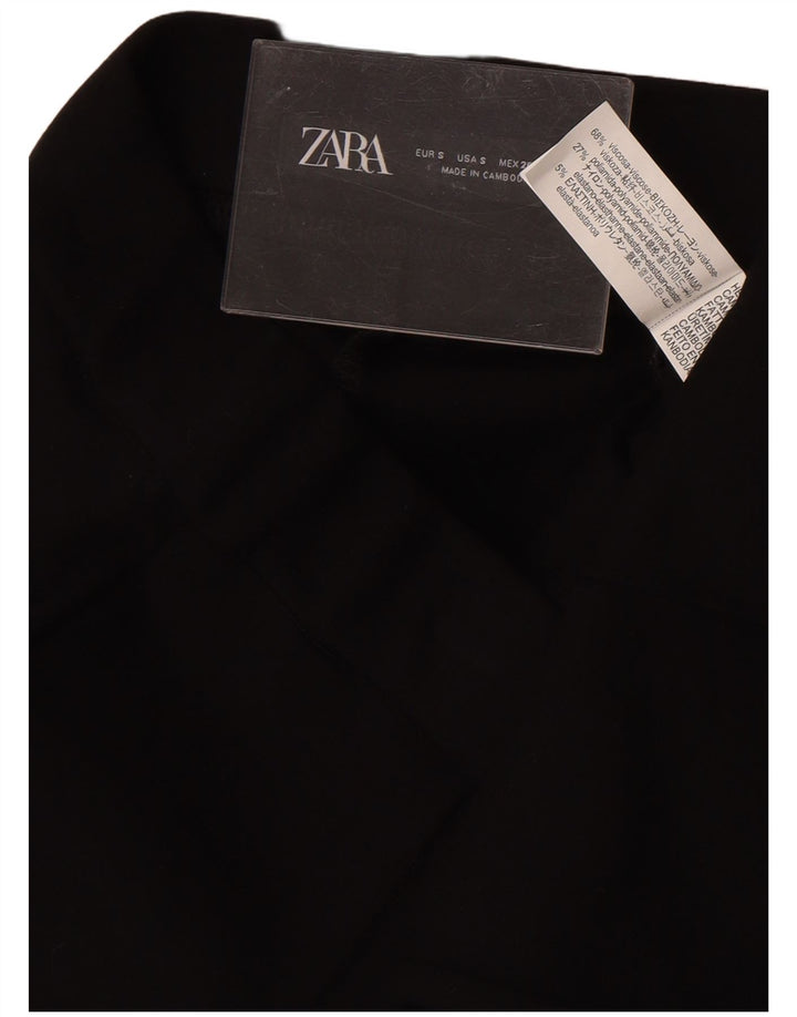 Pantaloni da abito Bootcut da donna Zara piccoli W26 L29 viscosa nera
