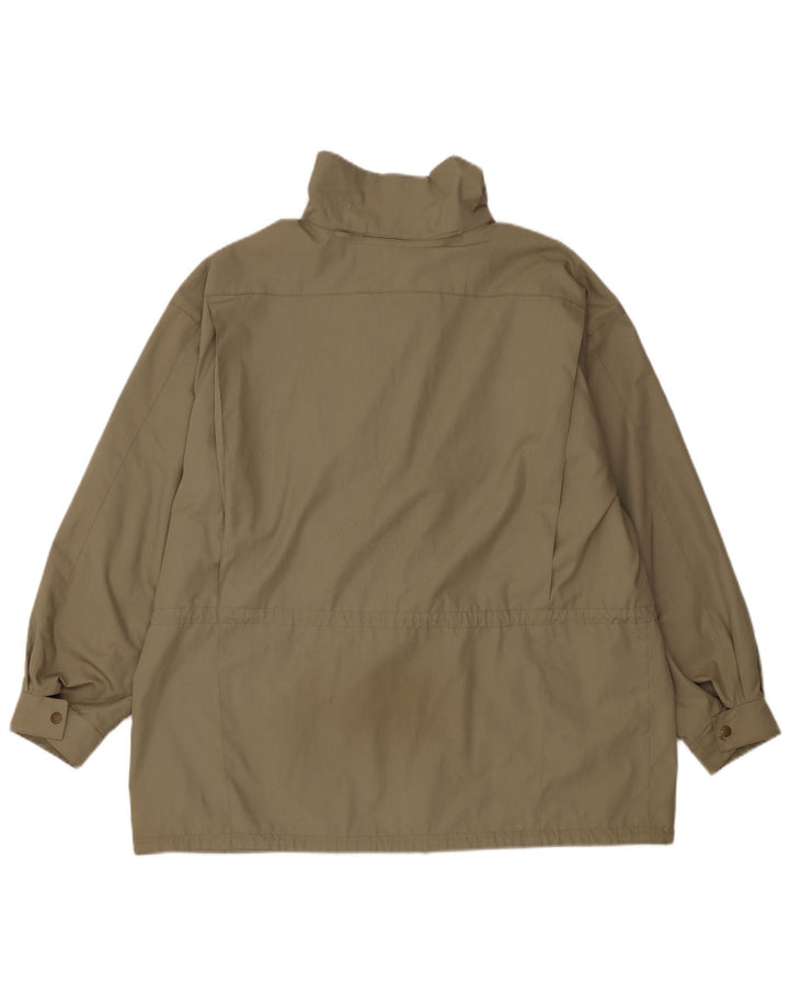 Diolen Giacca antipioggia da donna con vestibilità ampia con cappuccio EU 48 2XL Poliestere kaki