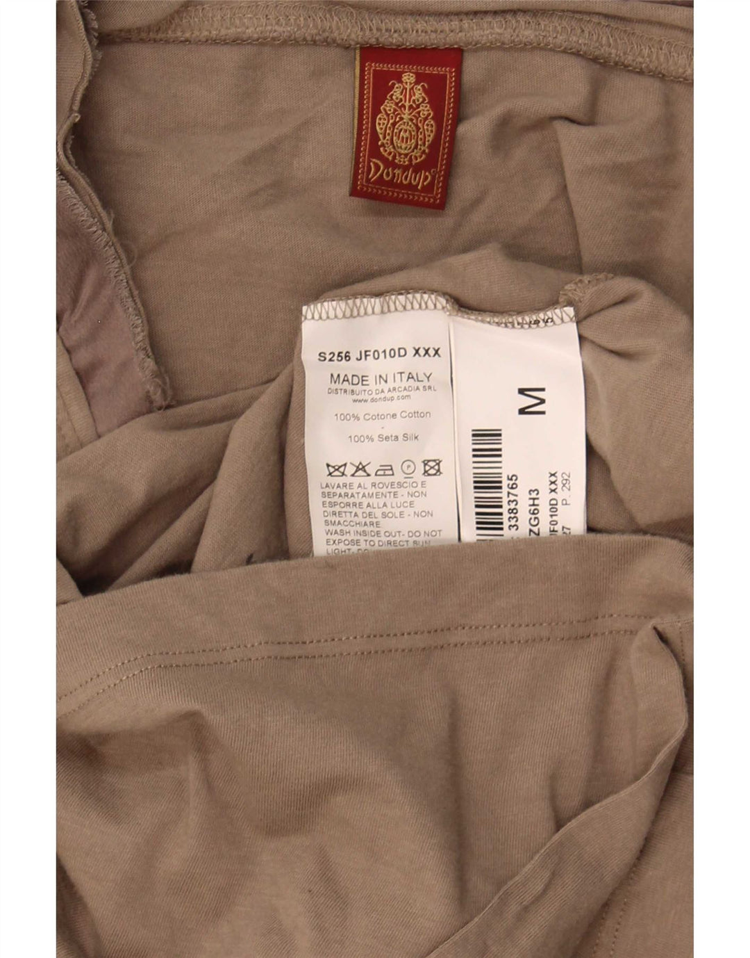 Dondup T-shirt da donna Top UK 12 medio cotone kaki