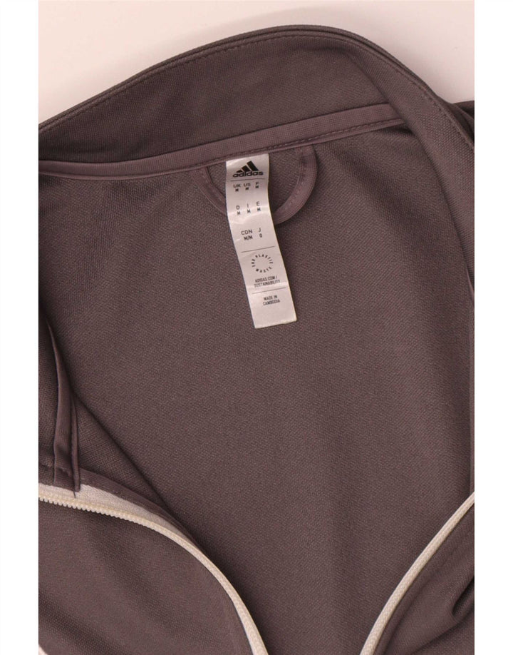 Giacca superiore della tuta da uomo Adidas Aeroready in poliestere grigio medio