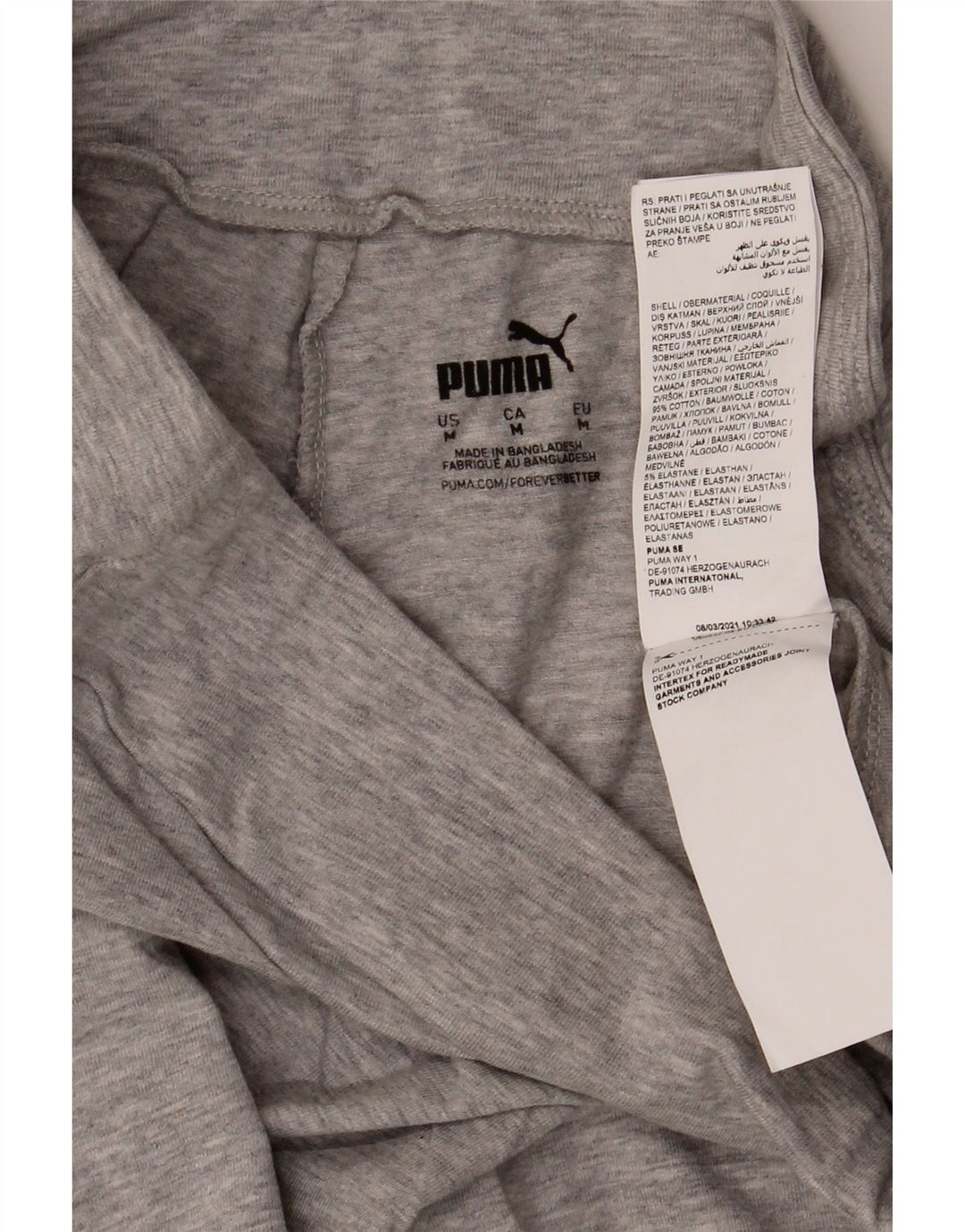 Leggings grafici da donna Puma UK 14 Cotone grigio medio