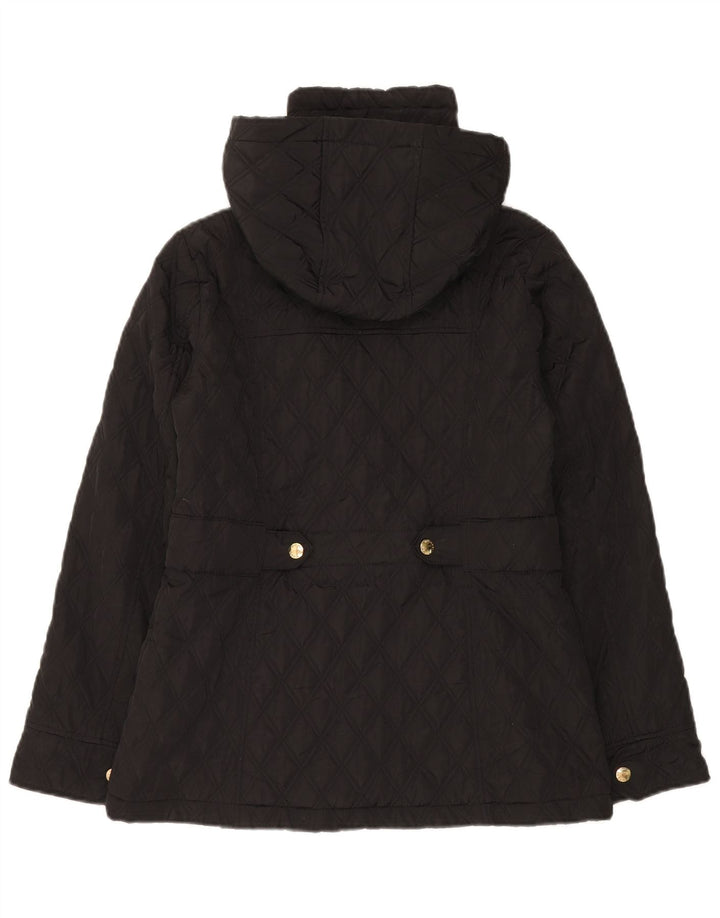 Giacca trapuntata oversize con cappuccio da donna Michael Kors UK 10 piccola nera