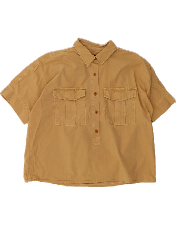 J. CREW Womens Oversized Short Sleeve Pullover Shirt US 2 XS Beige Vintage J. Crew and Second-Hand J. Crew from Messina Hembry 