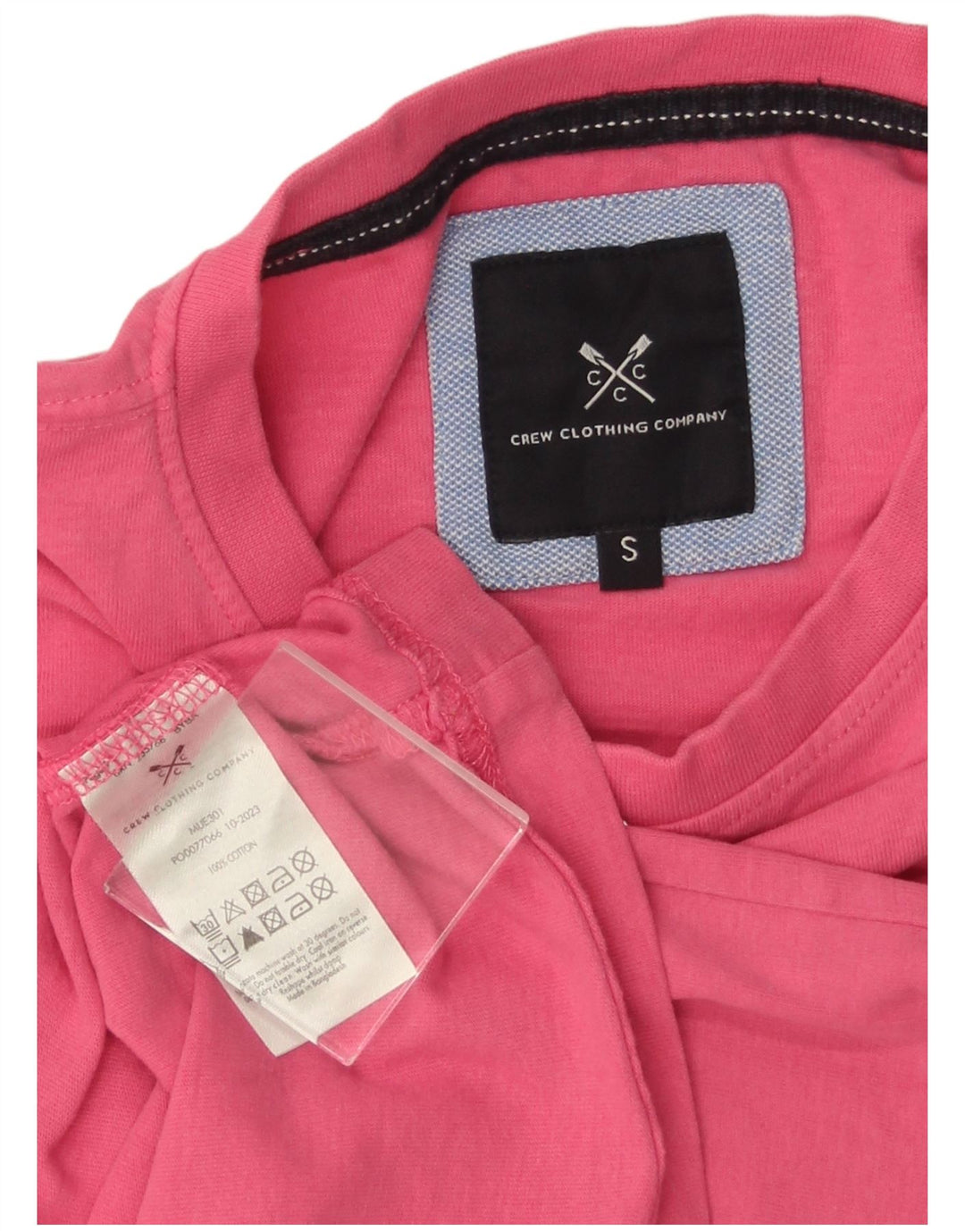 CREW CLOTHING T-shirt da uomo Top piccola in cotone rosa