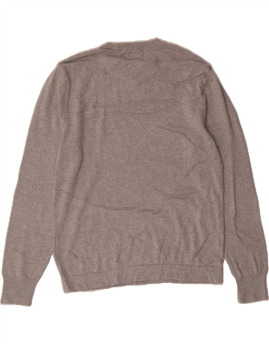 J. CREW Womens Oversized Crew Neck Jumper Sweater UK 10 Small Grey Cotton Vintage J. Crew and Second-Hand J. Crew from Messina Hembry 
