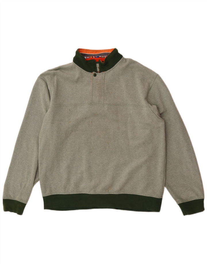 Felpa da uomo con collo con zip Orvis, maglione grande, cotone verde