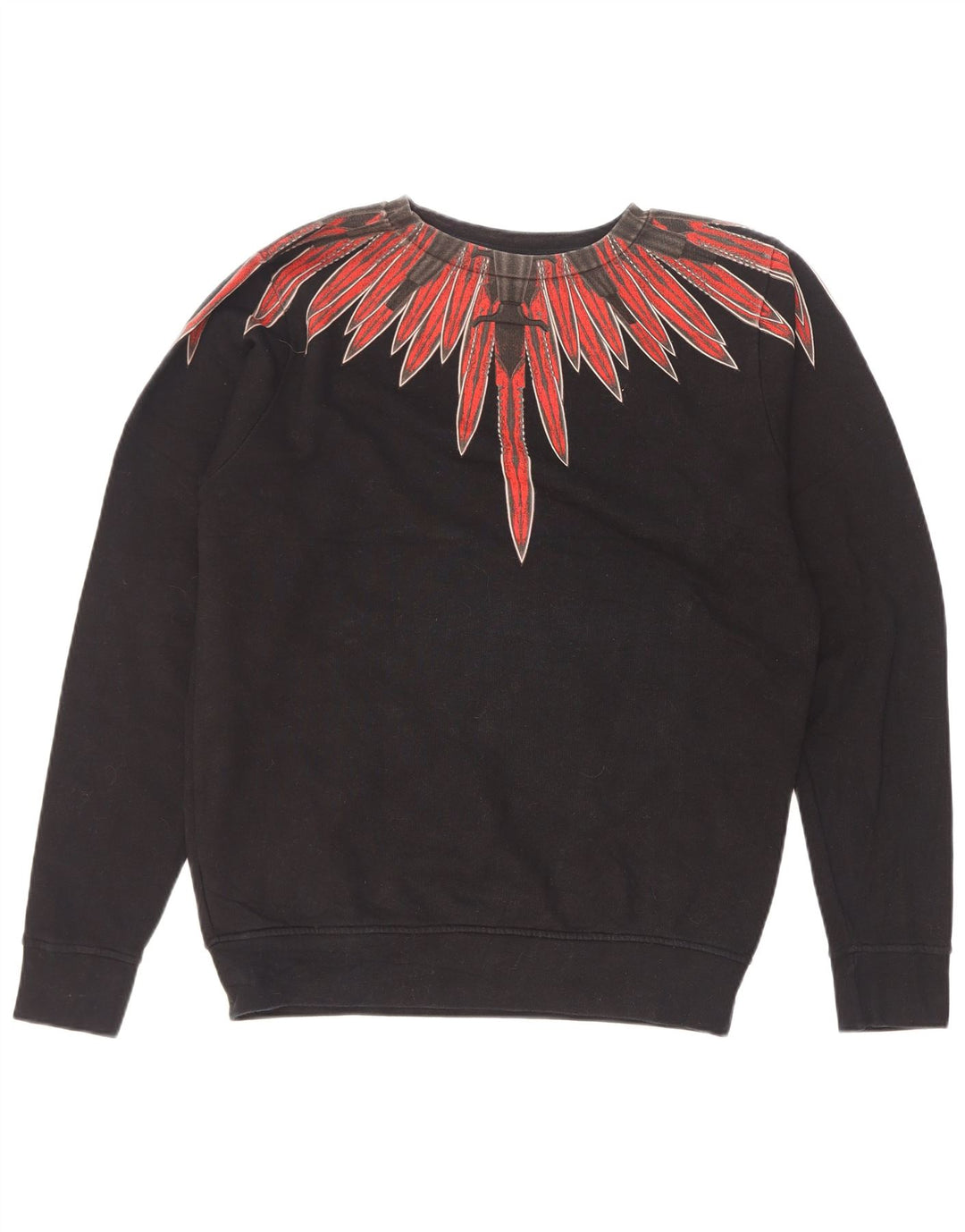 Felpa da uomo con motivo astratto Marcelo Burlon, maglione XS in cotone nero