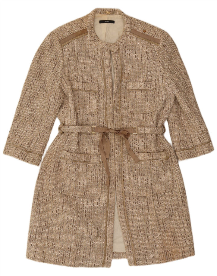 Cappotto da donna Hugo Boss UK 14 Cotone beige medio