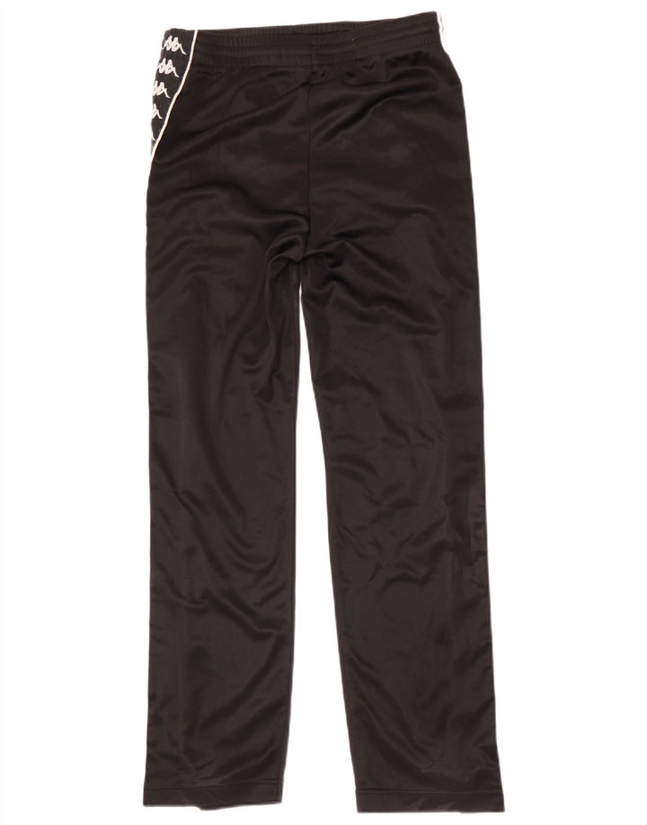 Pantaloni da tuta con grafica Kappa da uomo piccoli in poliestere nero