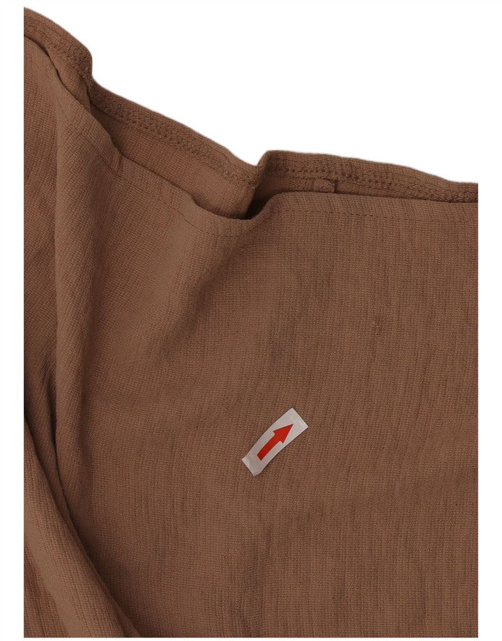 Top Zara da donna con maniche a 1/2 maniche UK 10 Small Marrone