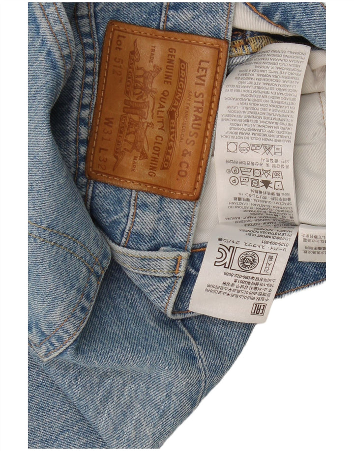 LEVI'S Mens 512 Slim Tapered Jeans W31 L32 Blue Cotton