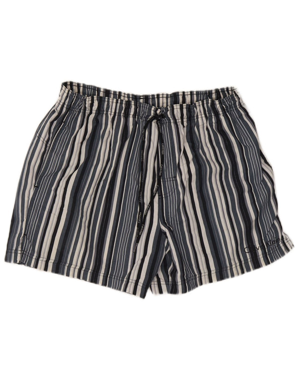 Calvin Klein Mens Swimming Shorts Large  Blue Striped Polyester
