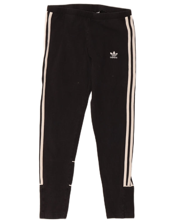 Leggings corti da donna Adidas UK 12 cotone medio nero