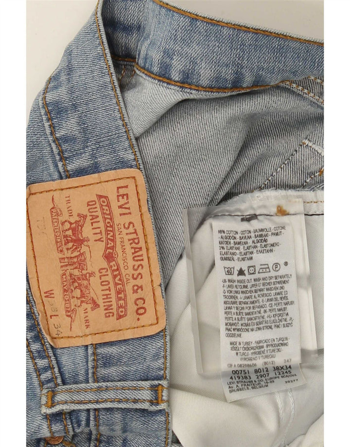Jeans dritti da uomo Levi's W38 L34 cotone blu