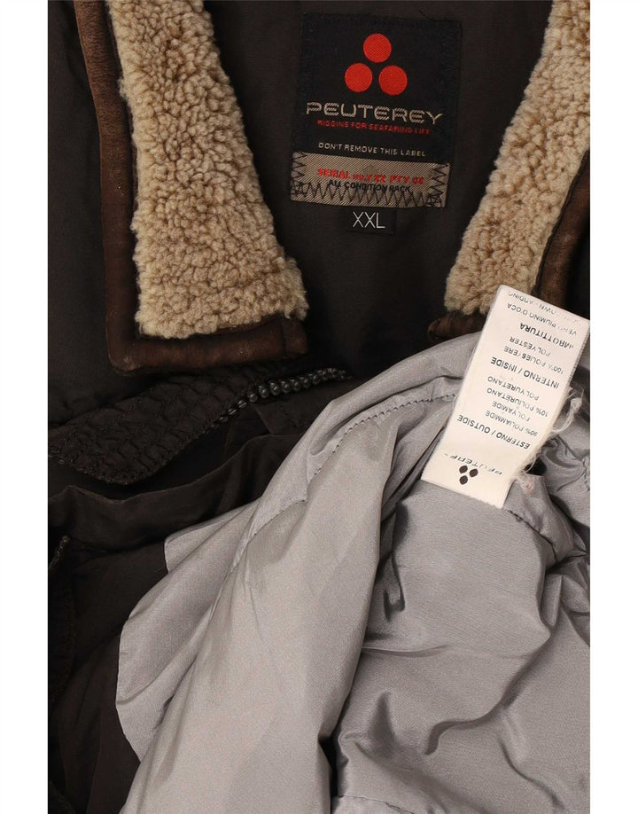 PEUTEREY Giacca multiuso da uomo UK 44 2XL Poliammide marrone