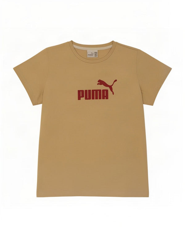 T-shirt grafica da donna Puma UK 14 grande Beige