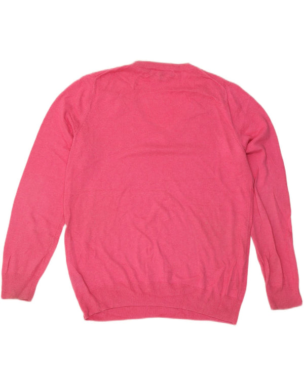 Crew Clothing Maglione da donna con scollo a V UK 14 Grande cotone rosa