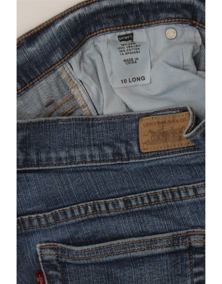 Levi's Donna 515 Bootcut Jeans US 10 Large W30 L33 Cotone Blu