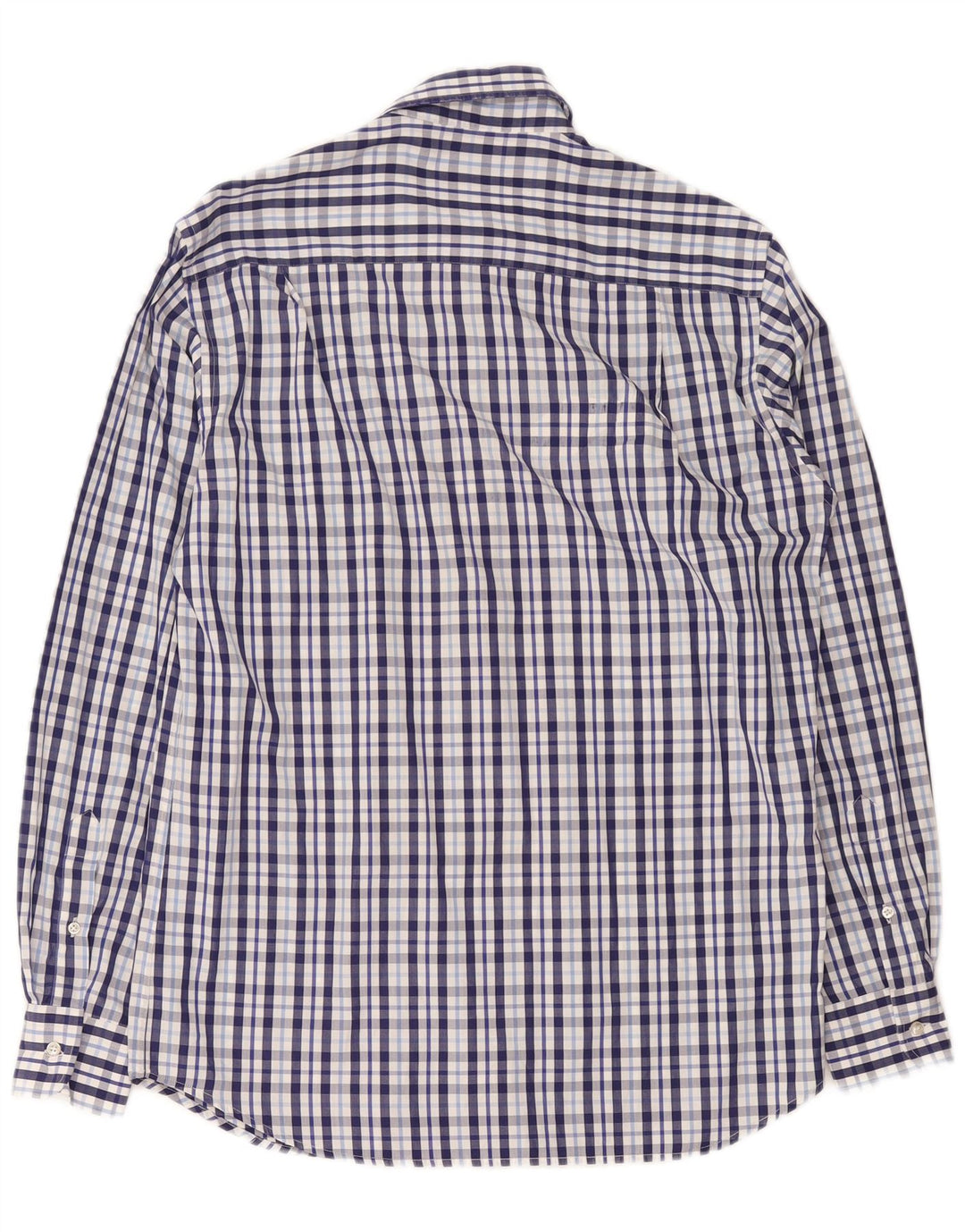 Camicia a quadri da uomo Paul & Shark in cotone a quadri blu medio