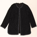 VINTAGE Womens Open Blazer Jacket UK 18 XL Black Polyester Vintage Vintage and Second-Hand Vintage from Messina Hembry 