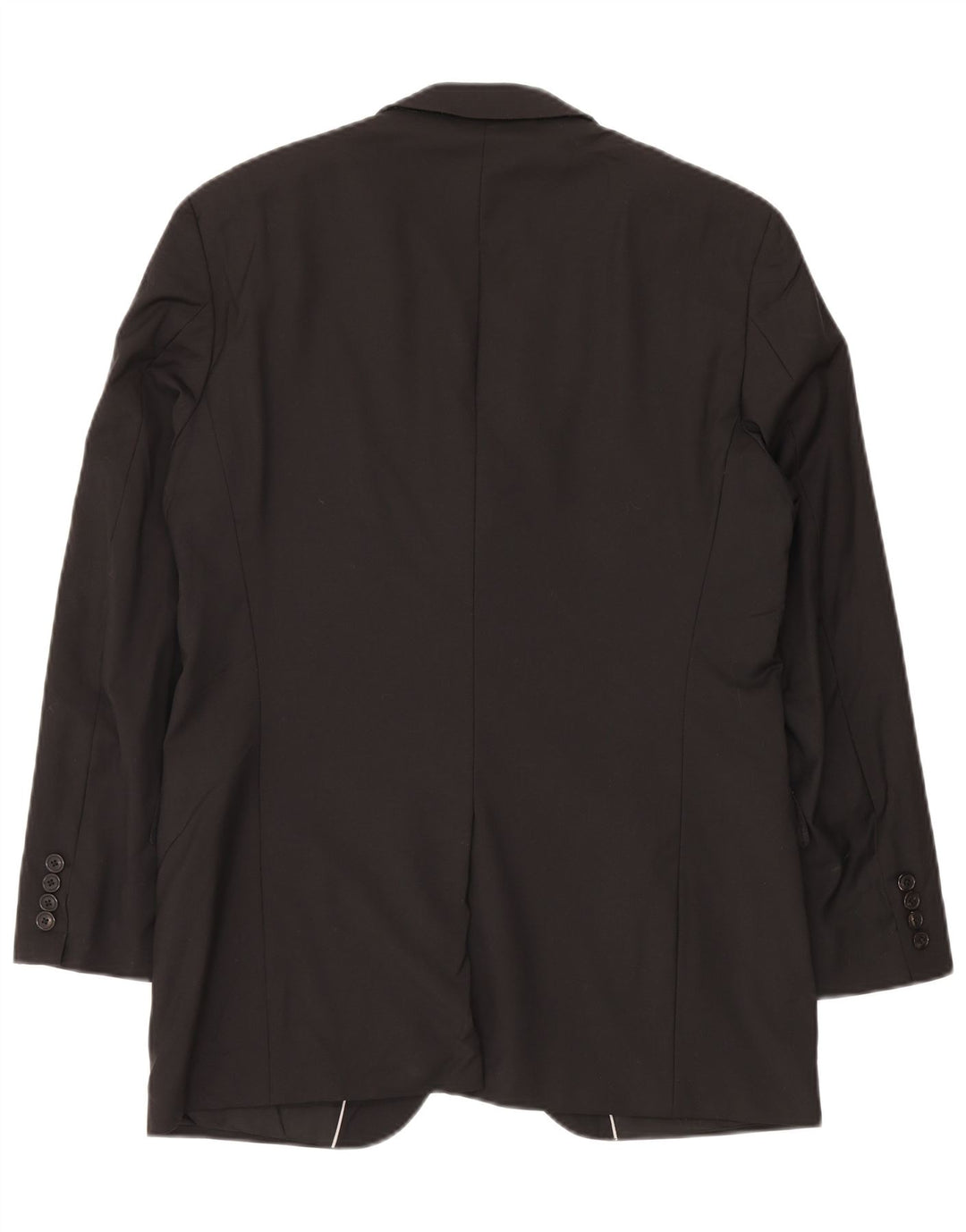 Giacca blazer vintage da donna a 2 bottoni US 40 grande lana vergine nera