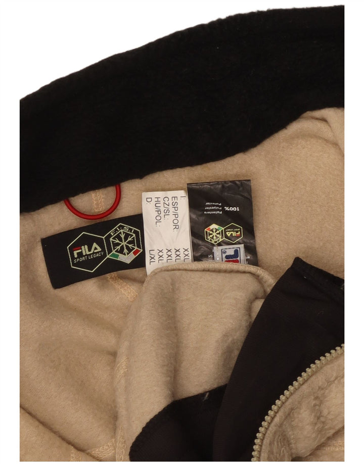 Giacca in pile da uomo Fila UK 40 Large Beige Poliestere