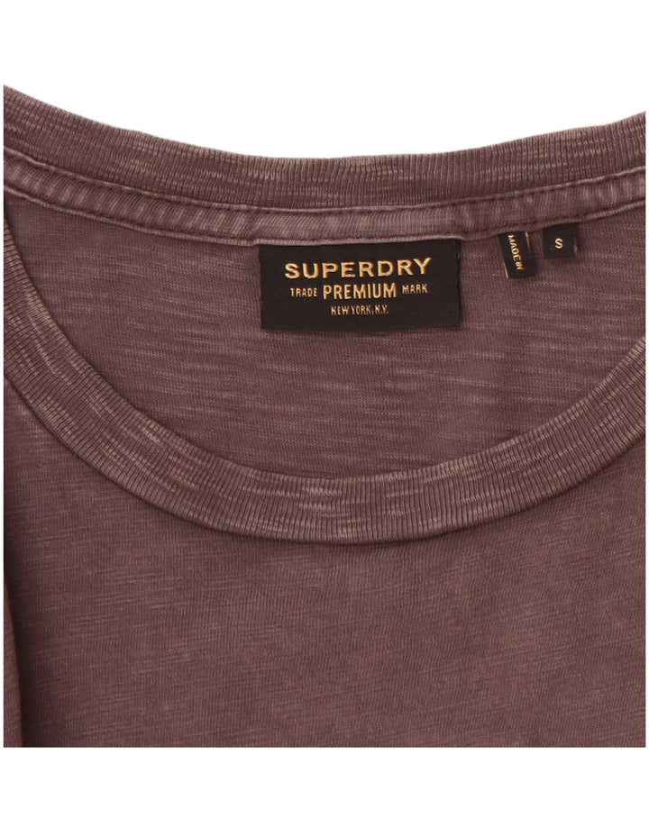 T-shirt da uomo SUPERDRY Top piccola in cotone grigio