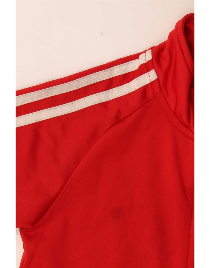 Giacca da tuta da ragazzo Adidas 6-7 anni Colorblock rosso