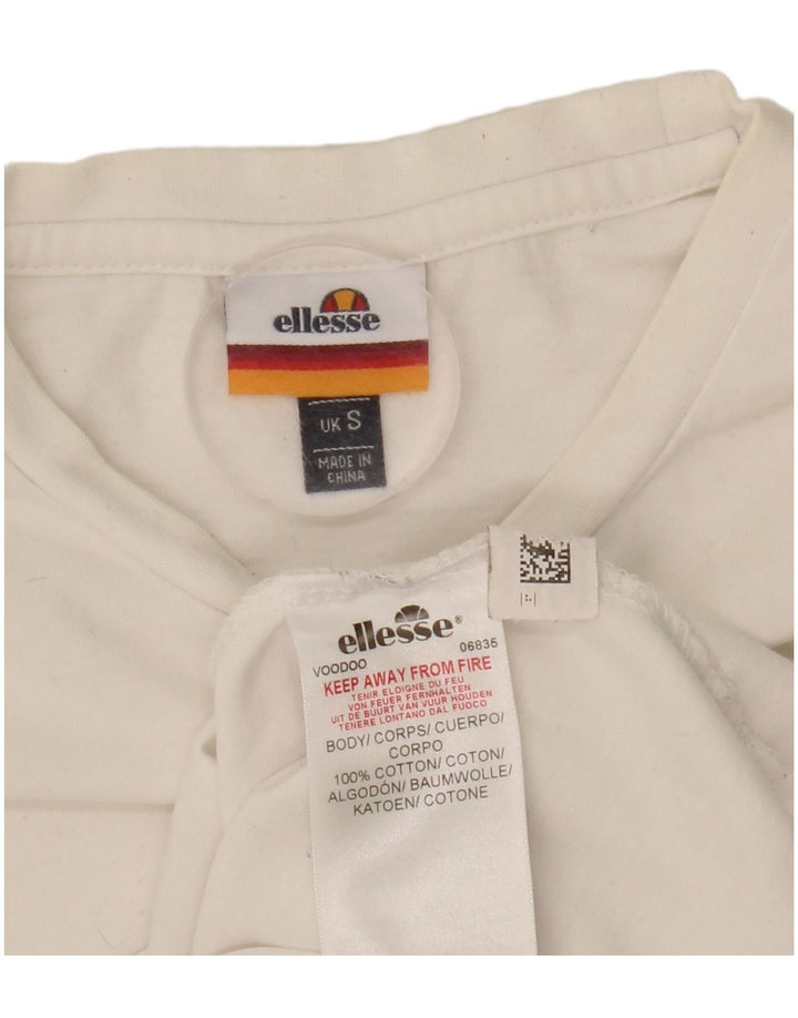 T-shirt da donna Ellesi Top UK 10 piccola in cotone bianco
