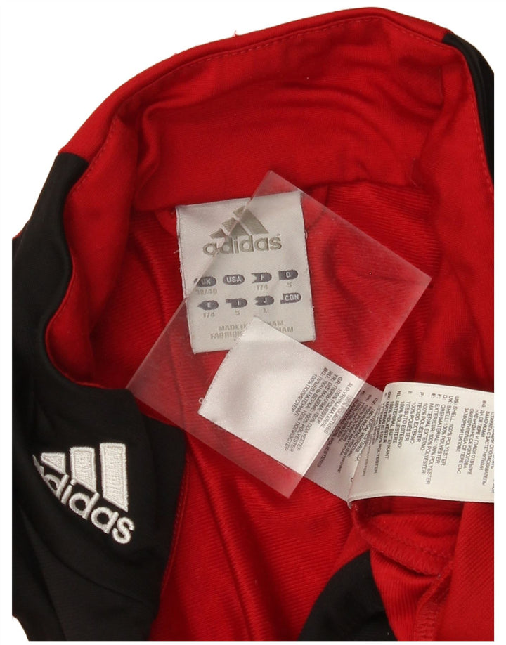 Giacca da tuta da uomo ADIDAS UK 38/40 Poliestere color block rosso medio
