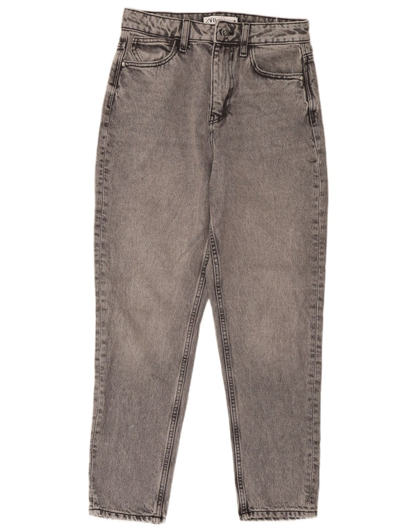 Jeans affusolati da donna Zara EU 36 XS W26 L27 Cotone grigio