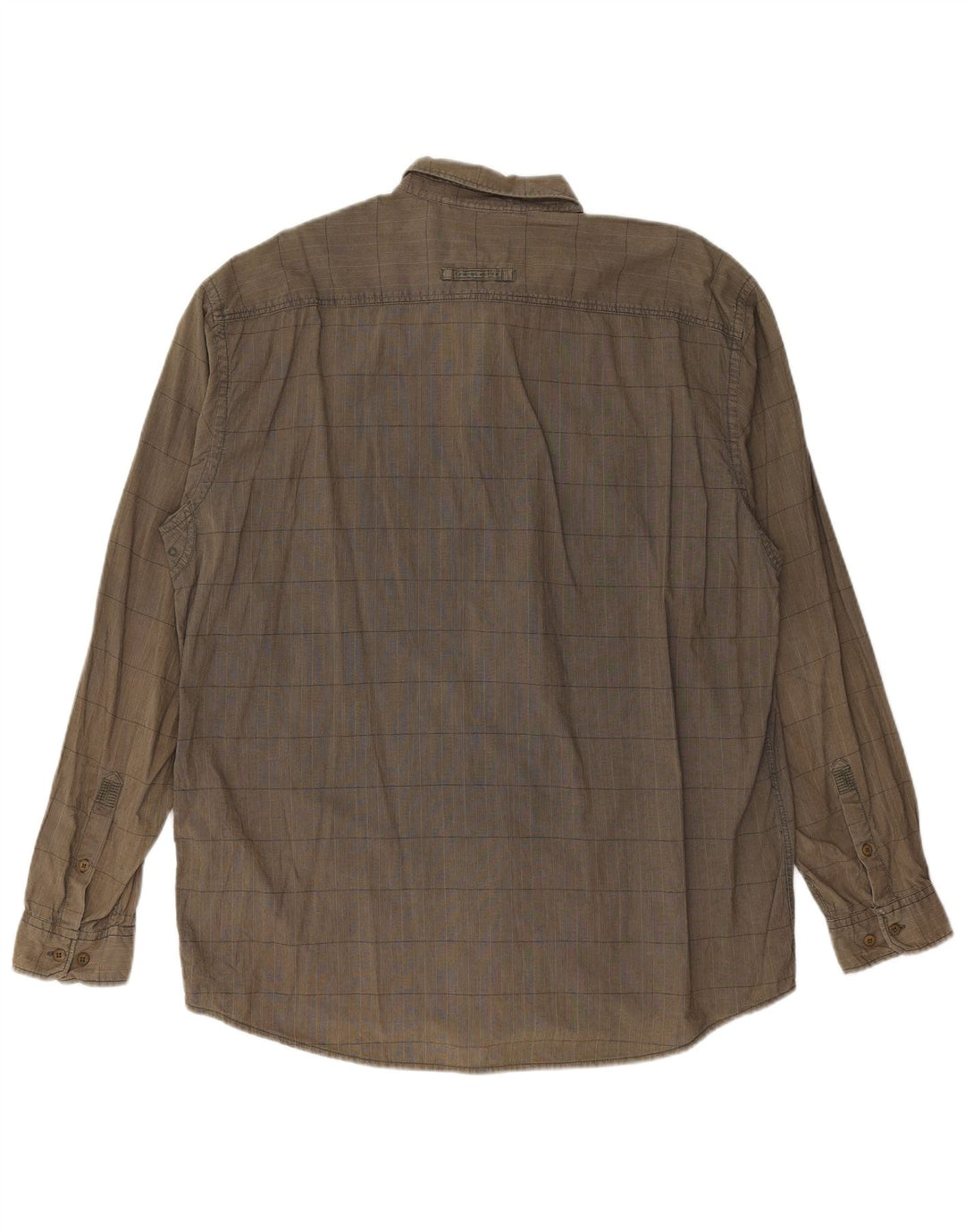 CAMEL ACTIVE Camicia da uomo vestibilità regolare XL in cotone a quadri kaki