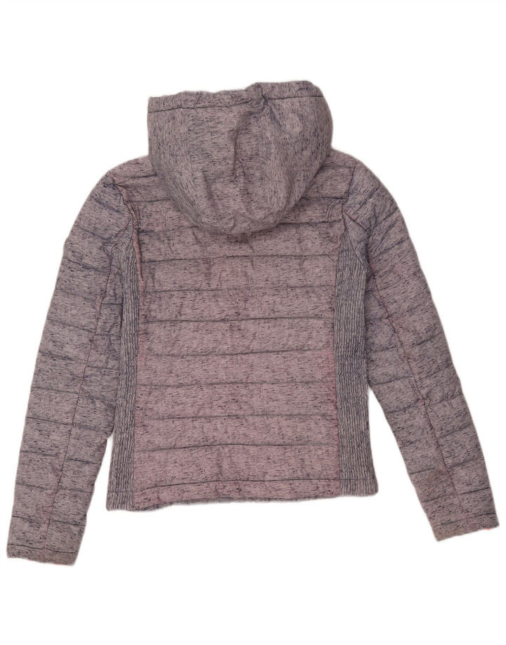 Giacca imbottita con cappuccio da donna Superdry UK 8 XS poliestere color block grigio