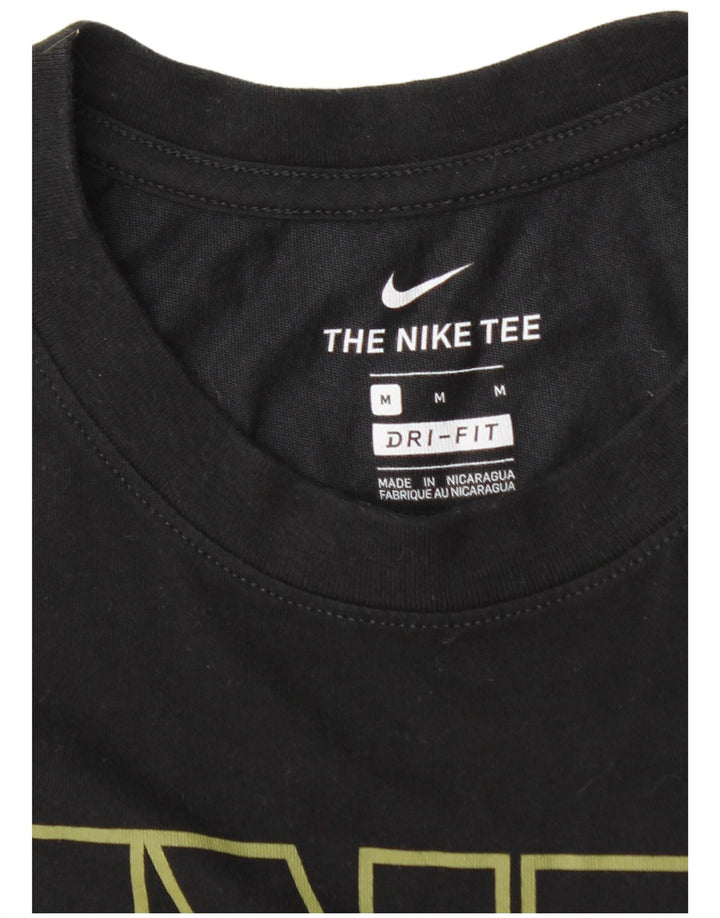 T-shirt grafica Nike Clean & Jerk da uomo, cotone medio nero