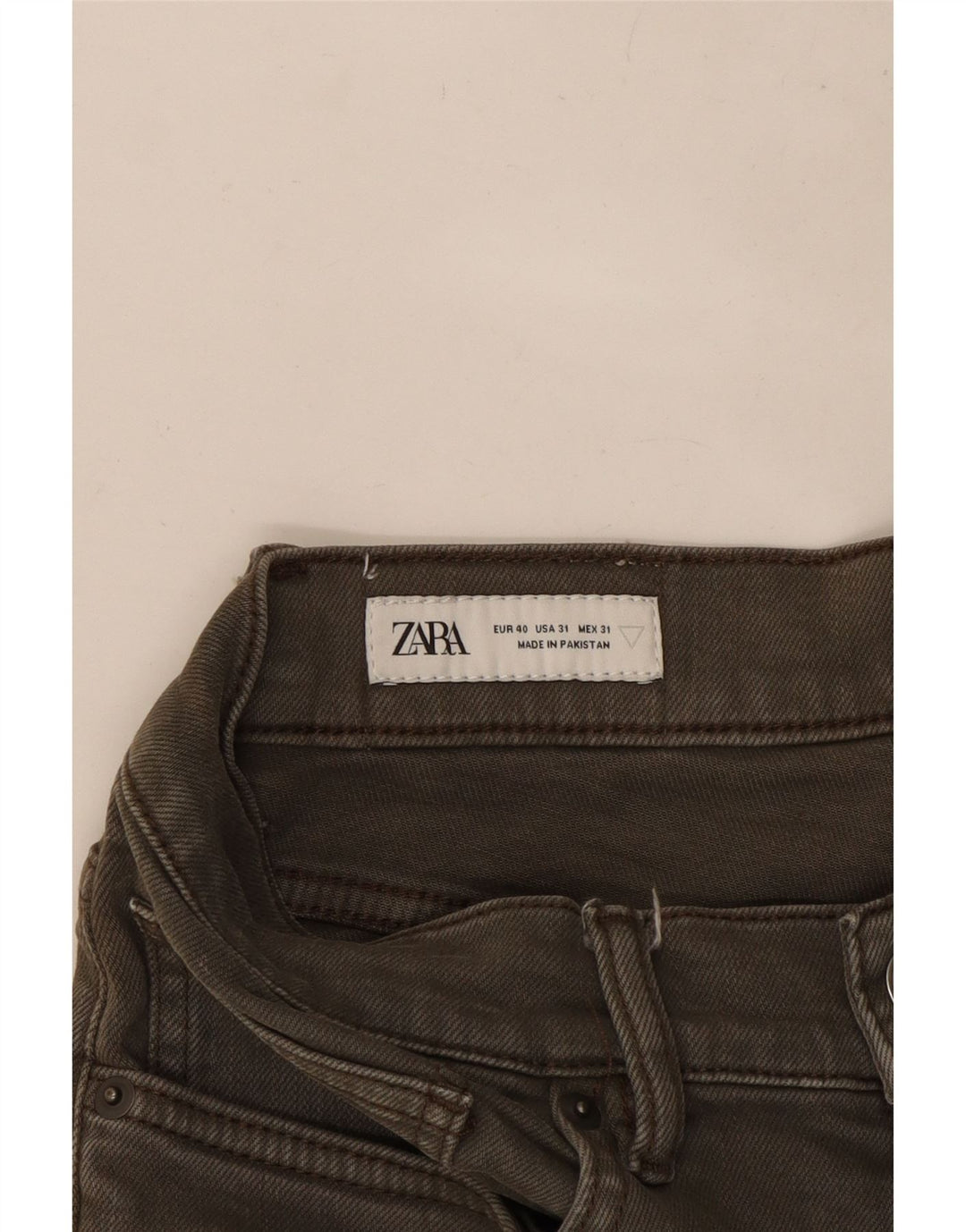 Jeans affusolati da uomo Zara EU 40 medio W31 L31 Marrone